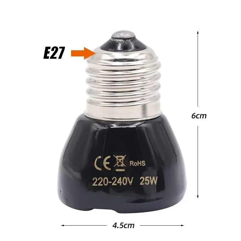 25/50/75/100W E27 Black Infrar - Ceramic Heat Emitter 评论和价格