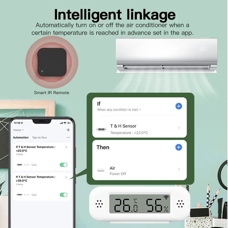Tuya Zigbee 3.0 Mini Temperatu - Digital Hygrometer Probe 评论和价格
