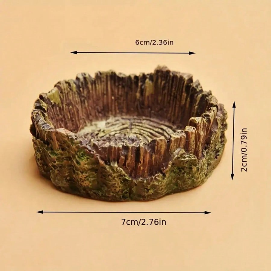 1 pcs Tree Stump  Shaped Repti - Water Dish Reptile 评论和价格