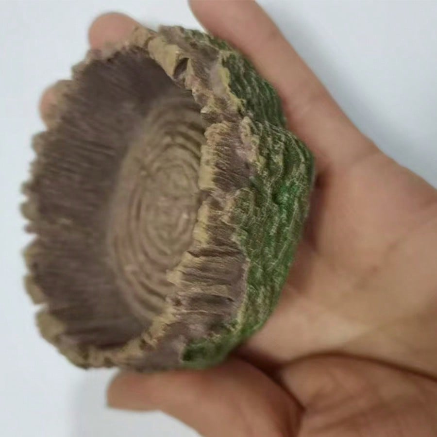 1 pcs Tree Stump  Shaped Repti - Water Dish Reptile 评论和价格