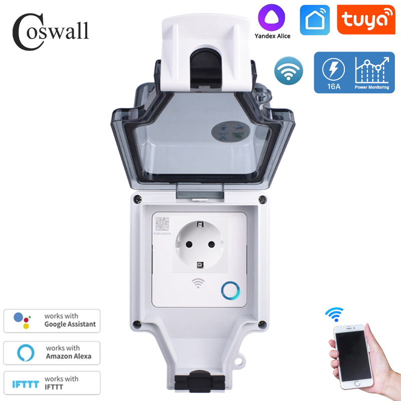 Coswall Tuya Wifi Yandex Alice - Timer Dual Outlet 评论和价格