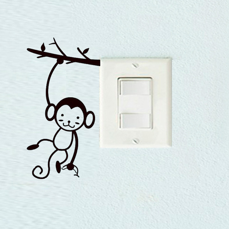Black Cute Monkey Hanging Tree - Pvc Panel Background 评论和价格